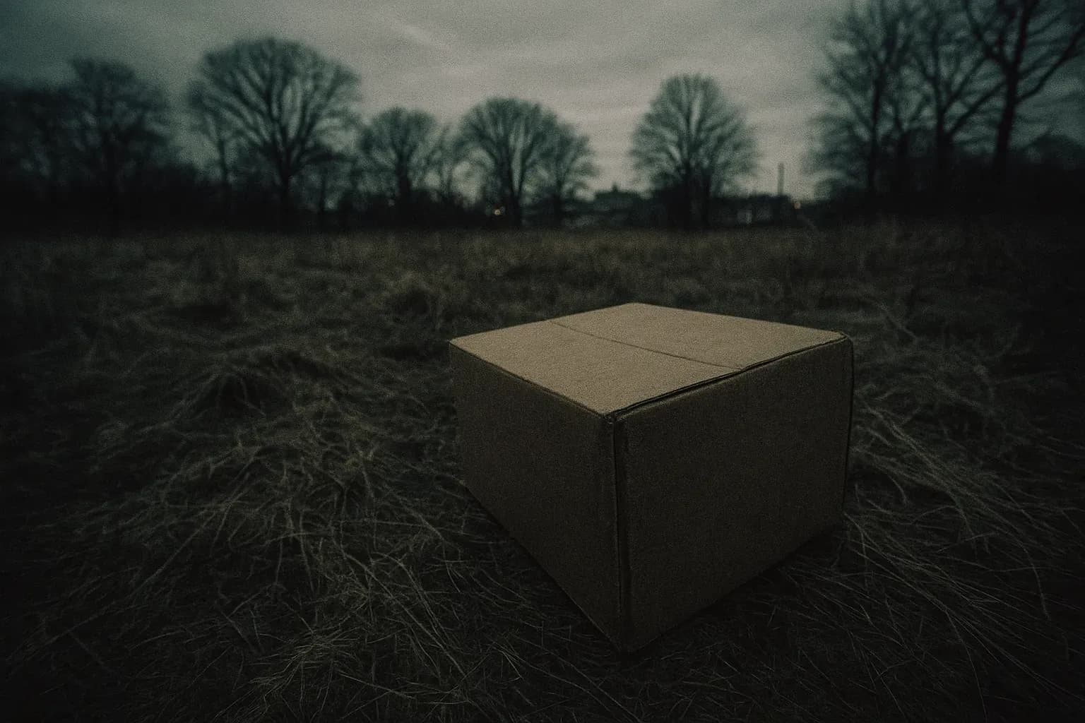 A cardboard box lies abandoned in a cold field in Philadelphia, reminiscent of where Joseph Augustus Zarelli, the "Boy in the Box," was discovered, central to a decades-long unsolved mystery.