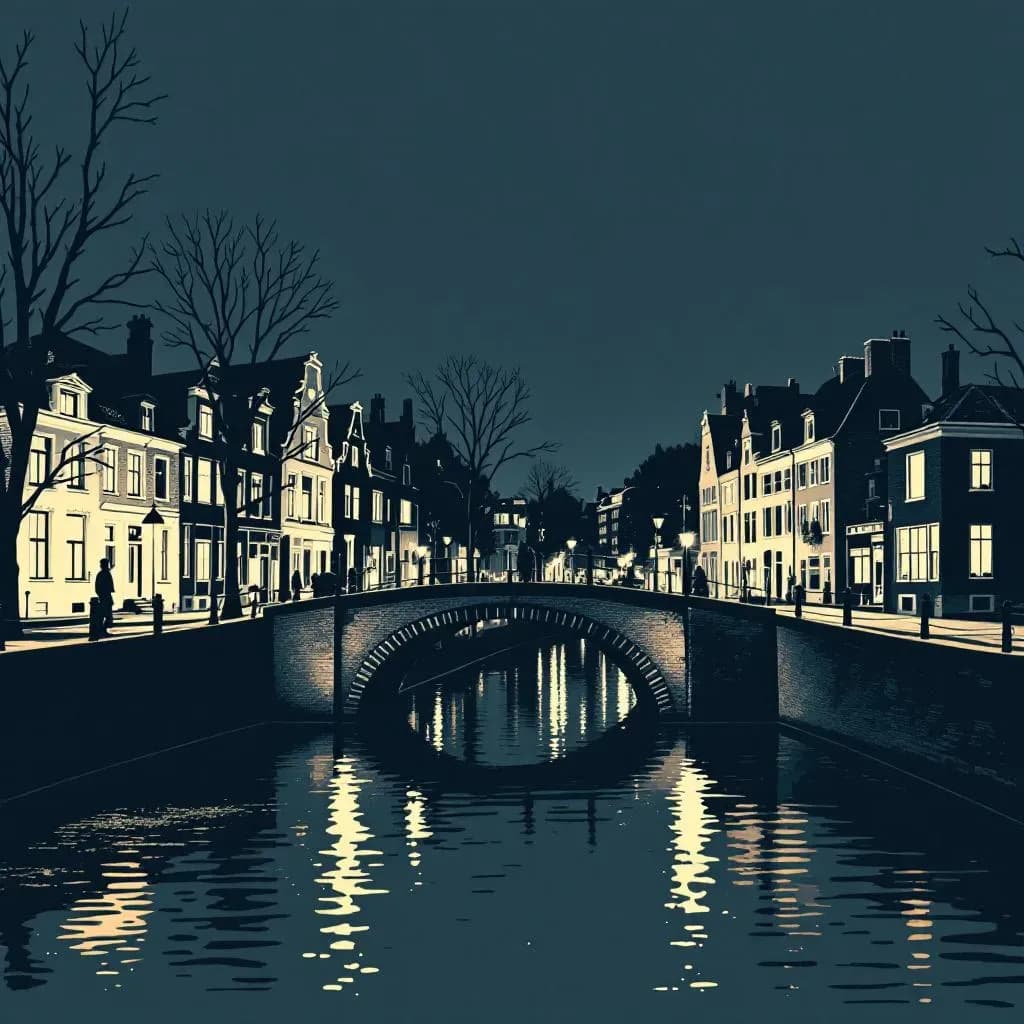 Belgien — linocut illustration