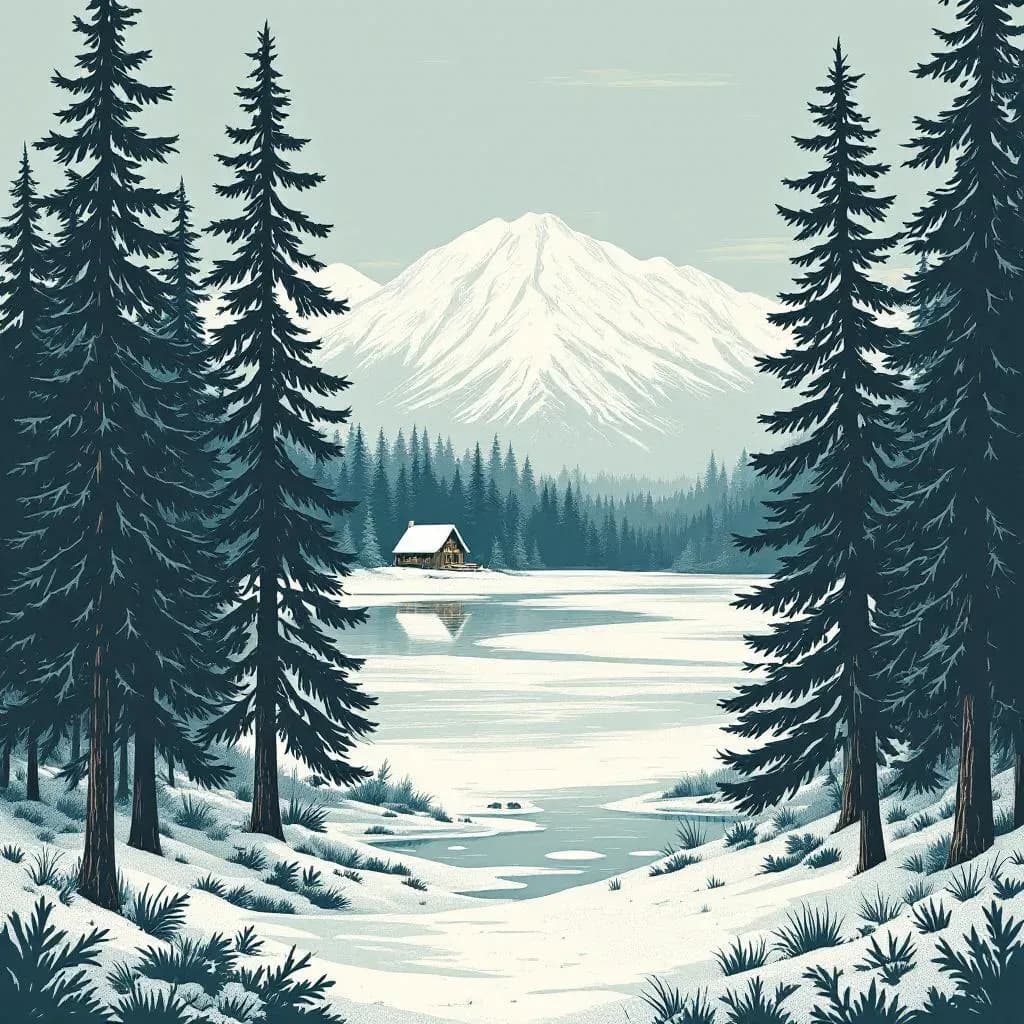 Sverige — linocut illustration