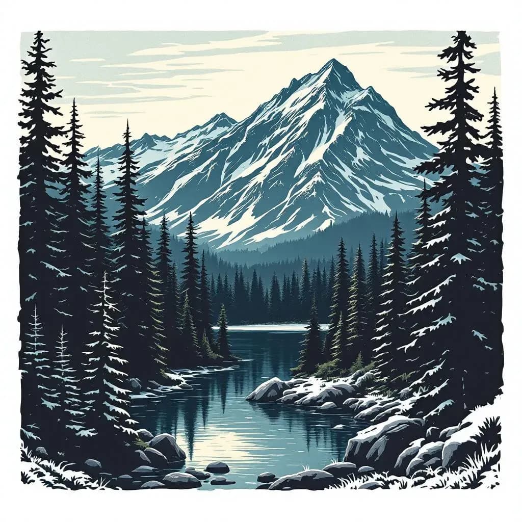 Canada — linocut illustration