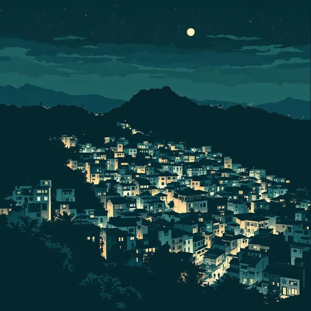 Brasilien — linocut illustration