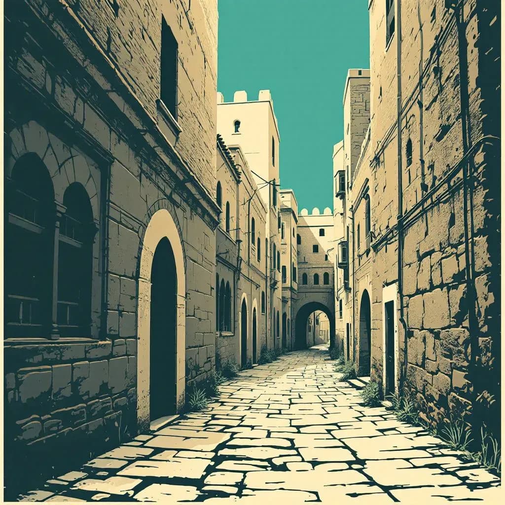 Israel — linocut illustration