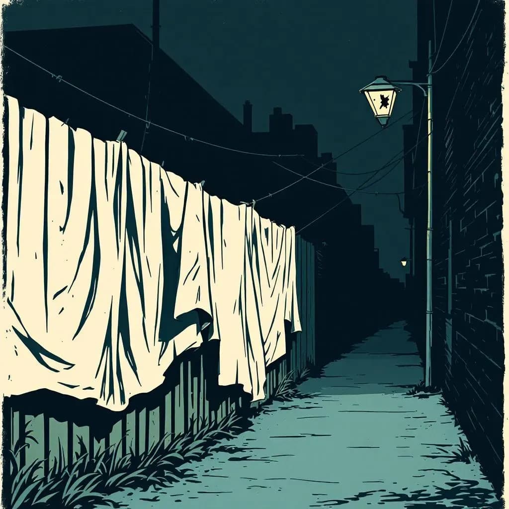 Voldtægt — linocut illustration