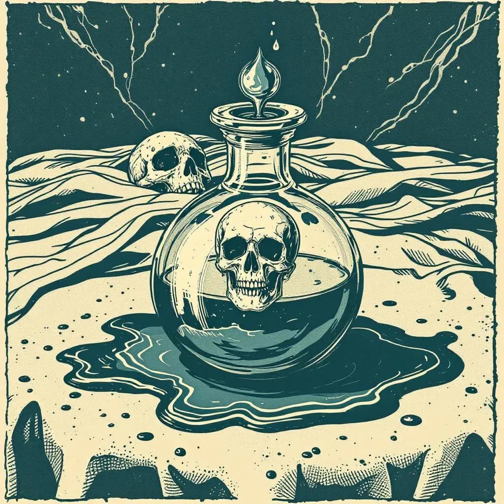 Giftmord — linocut illustration