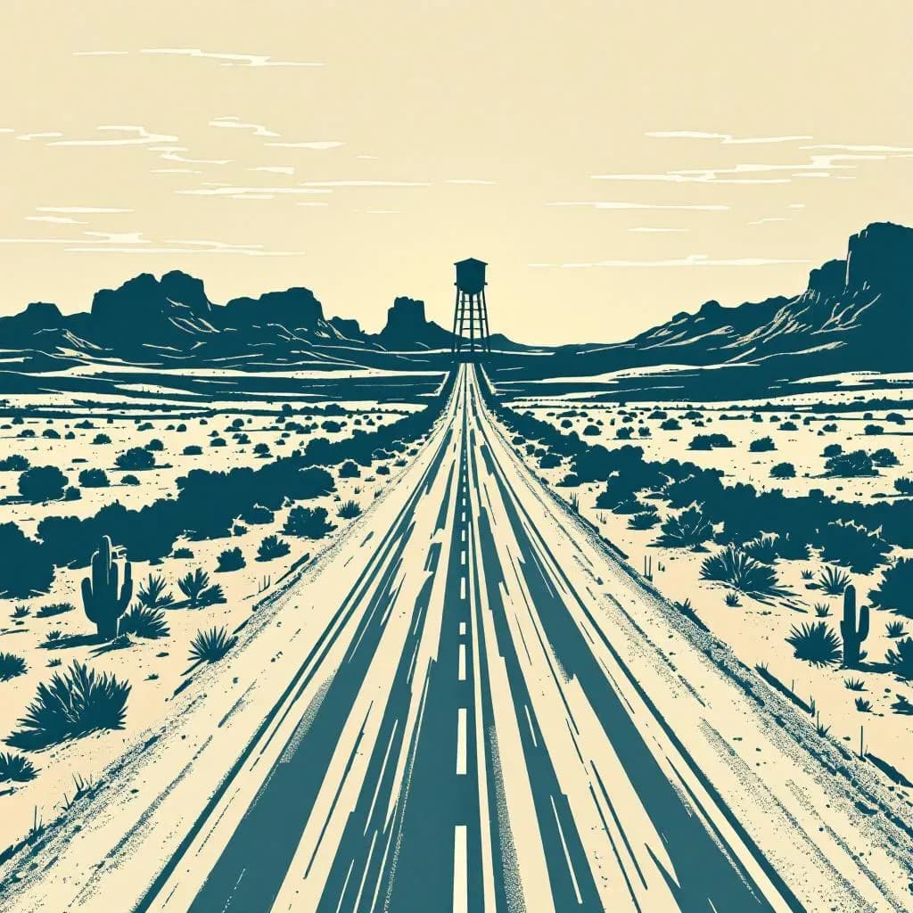 USA — linocut illustration