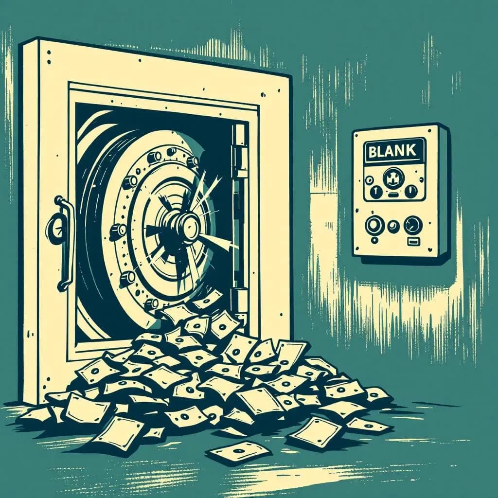 Røveri — linocut illustration