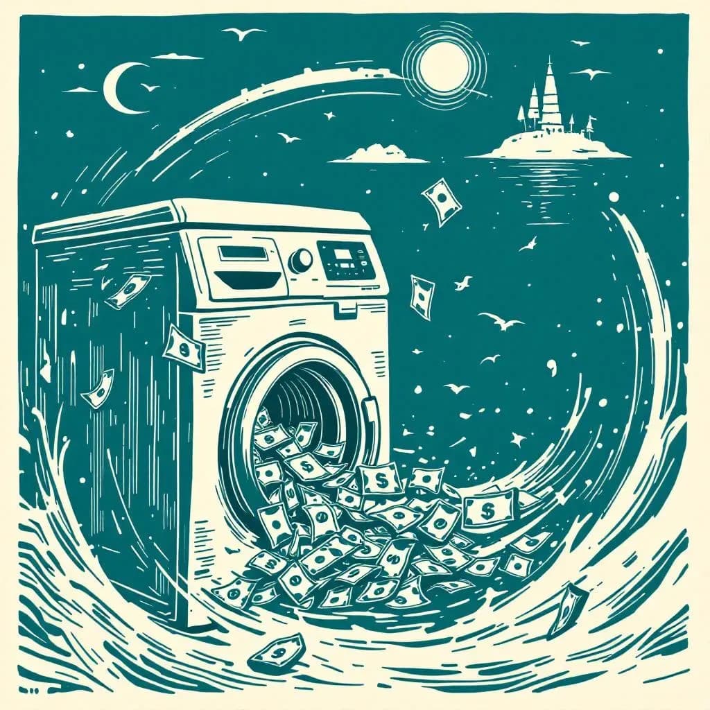 Hvidvask — linocut illustration