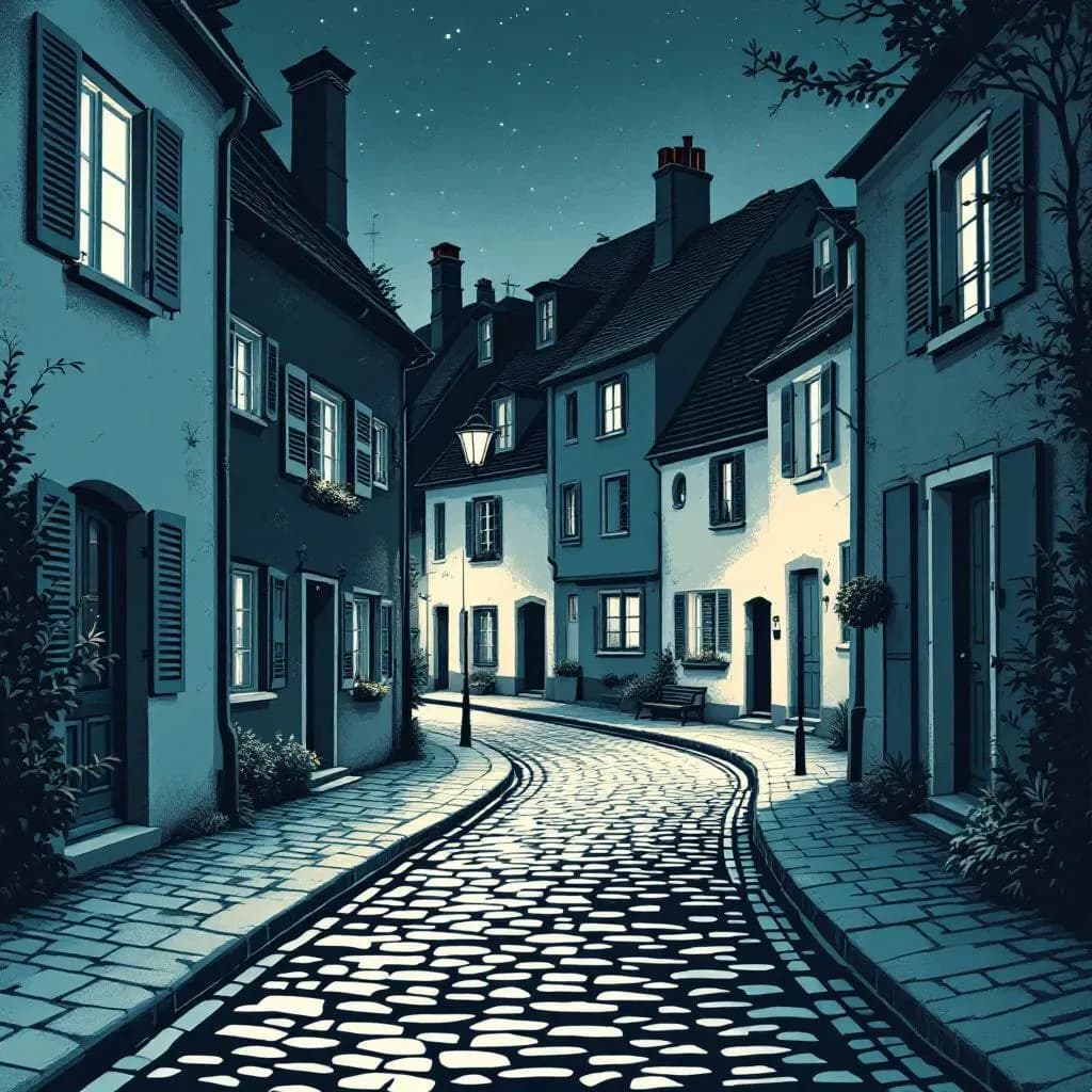 Frankrig — linocut illustration