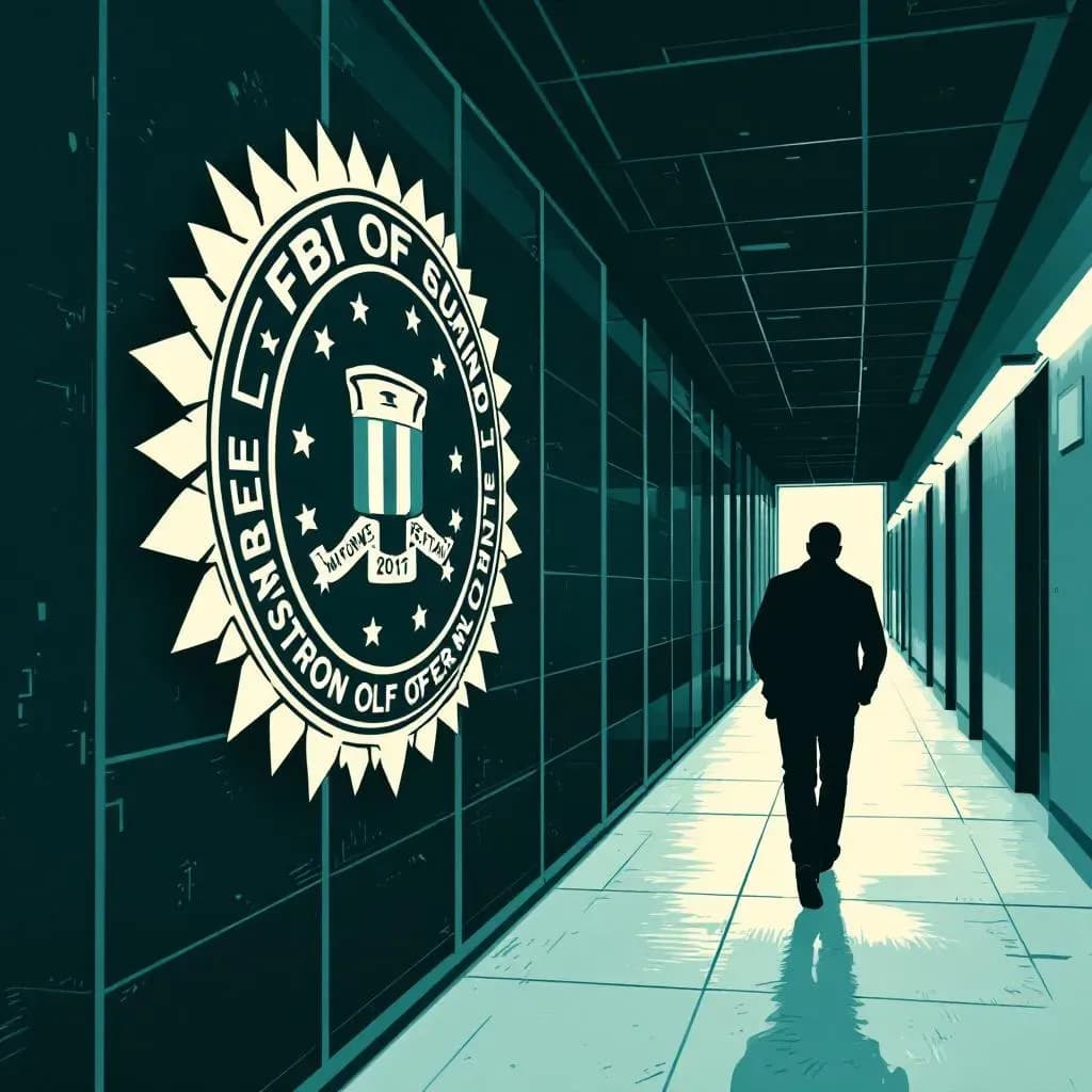 Fbi — linocut illustration