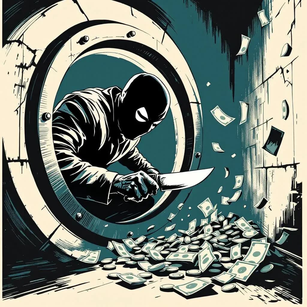 bankrøveri — Krimidex illustration