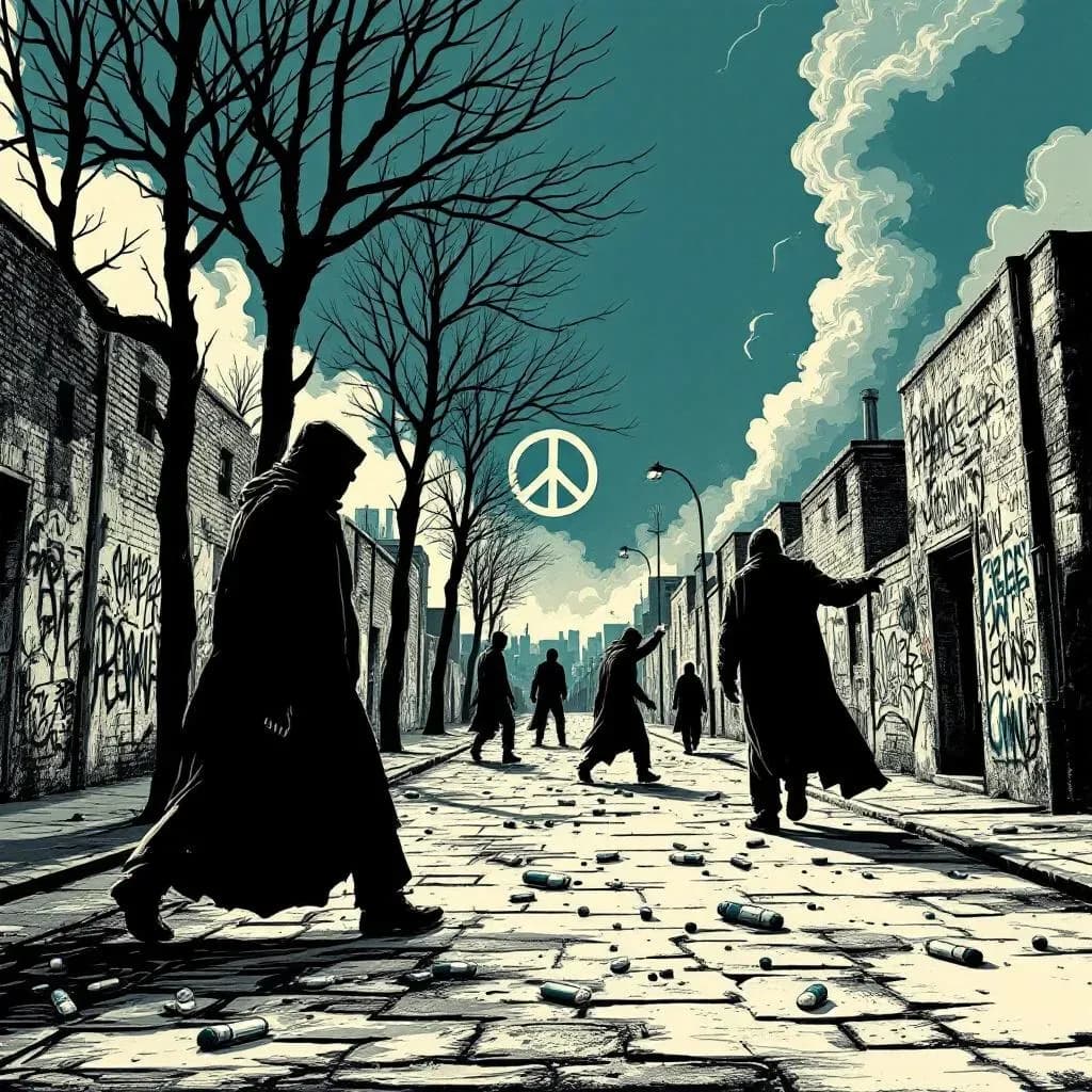 bandevold på Christiania - København — Krimidex illustration