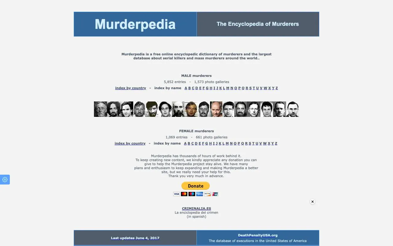 Murderpedia — website screenshot