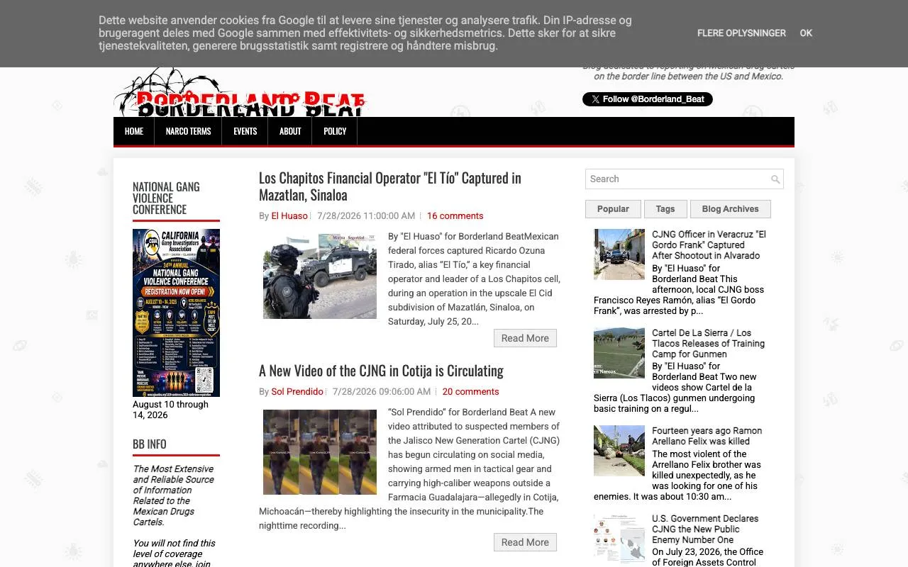 Borderland Beat — website screenshot
