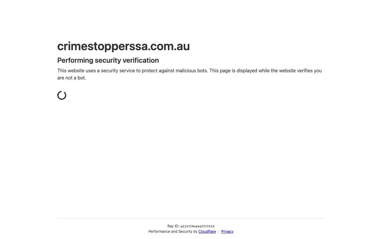 Crime Stoppers South Australia Cold Cases — website screenshot