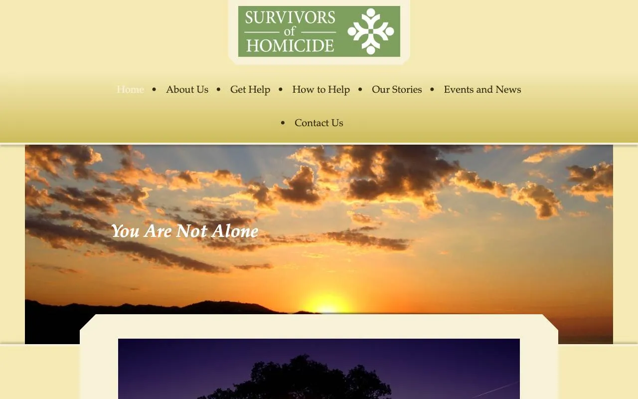 Survivors of Homicide, Inc. — website screenshot