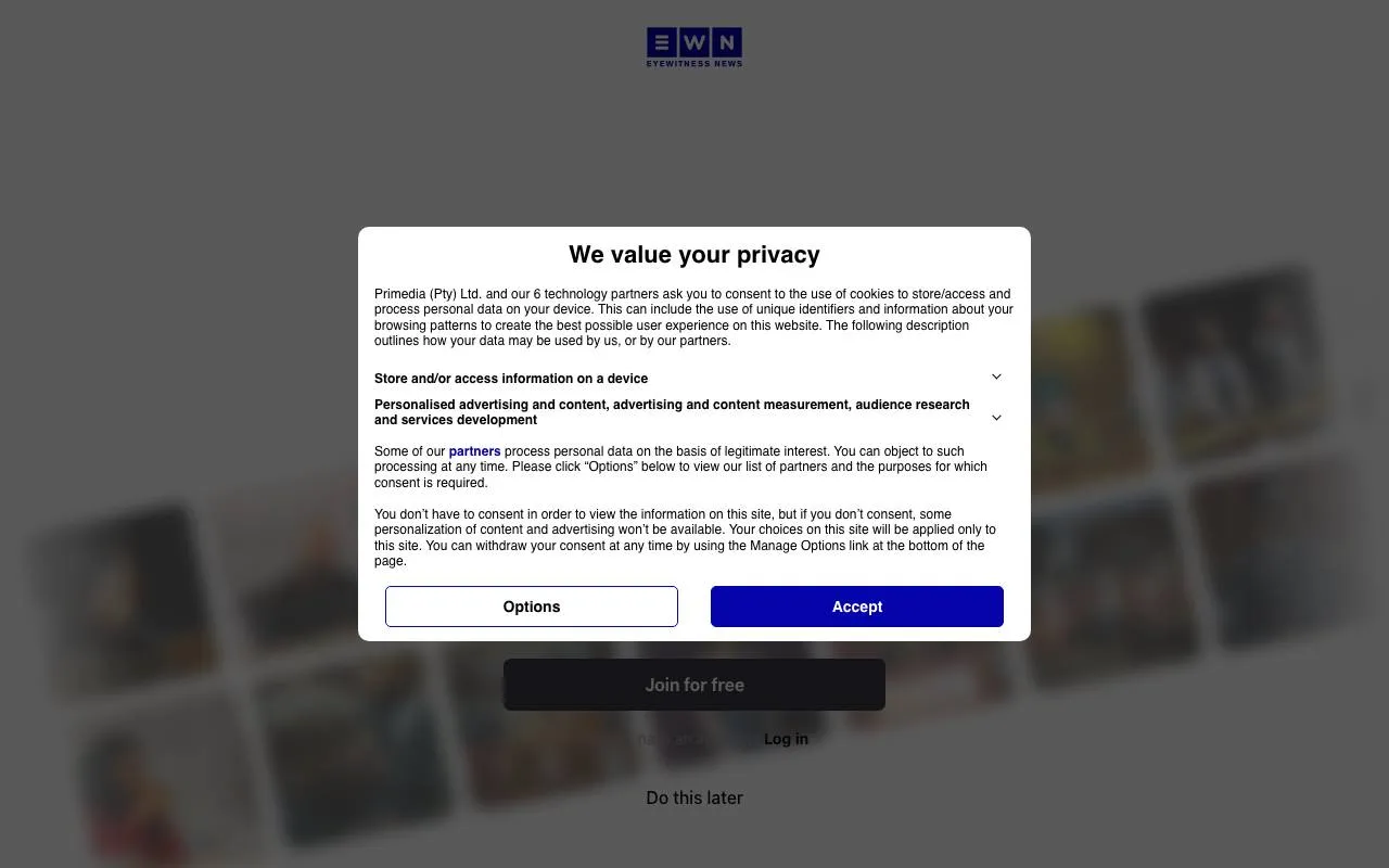 EWN Crime — website screenshot