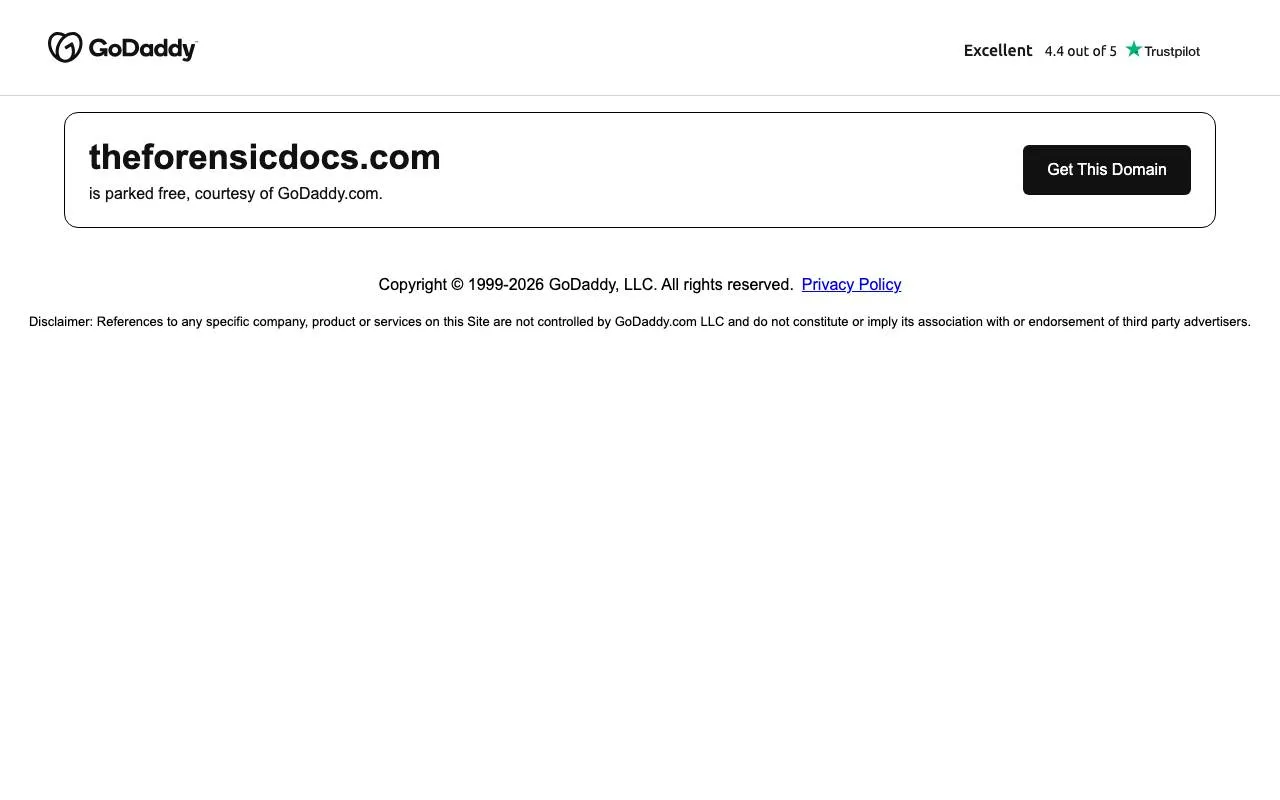 The Forensic Docs — website screenshot