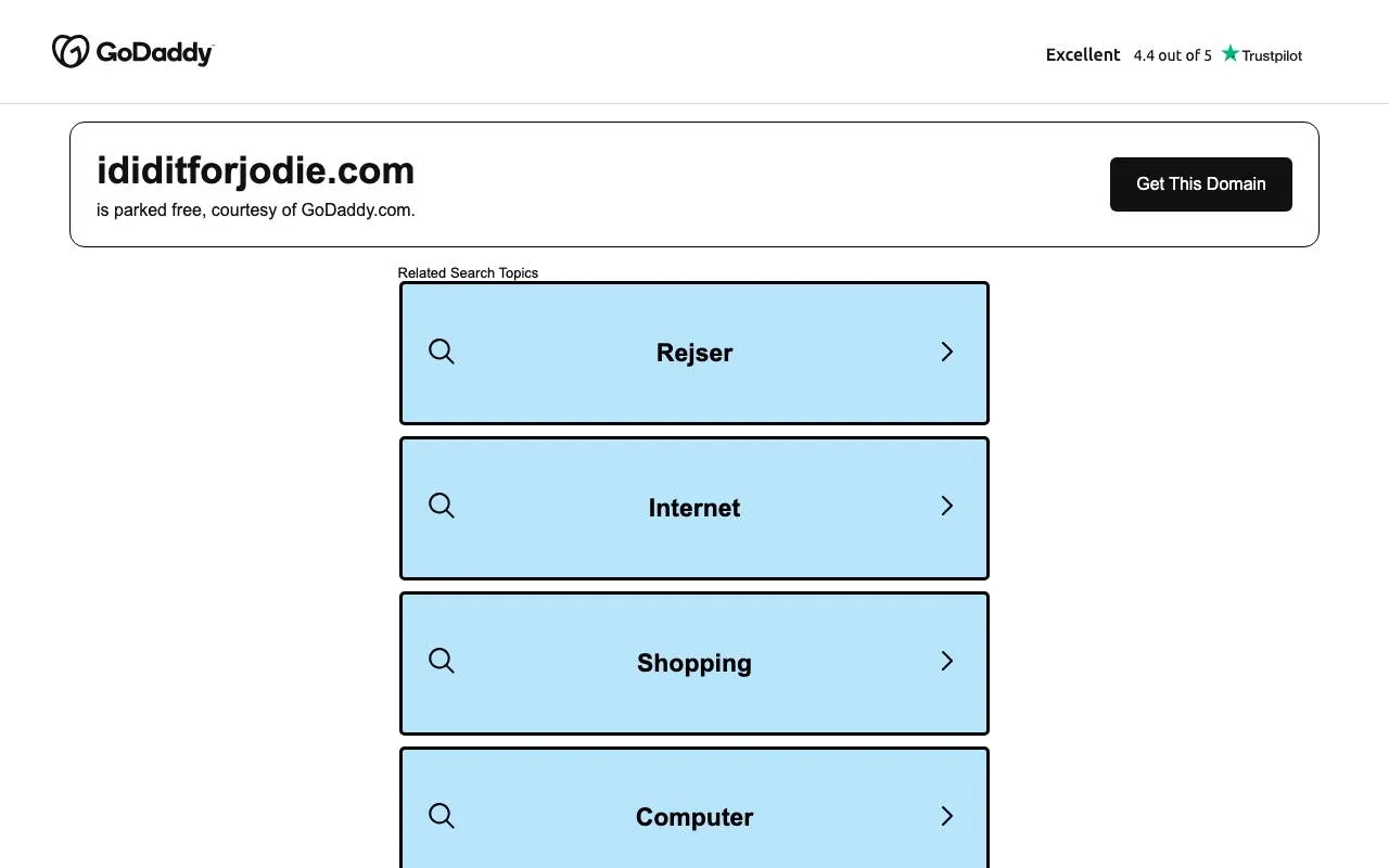 I Did It For Jodie — website screenshot