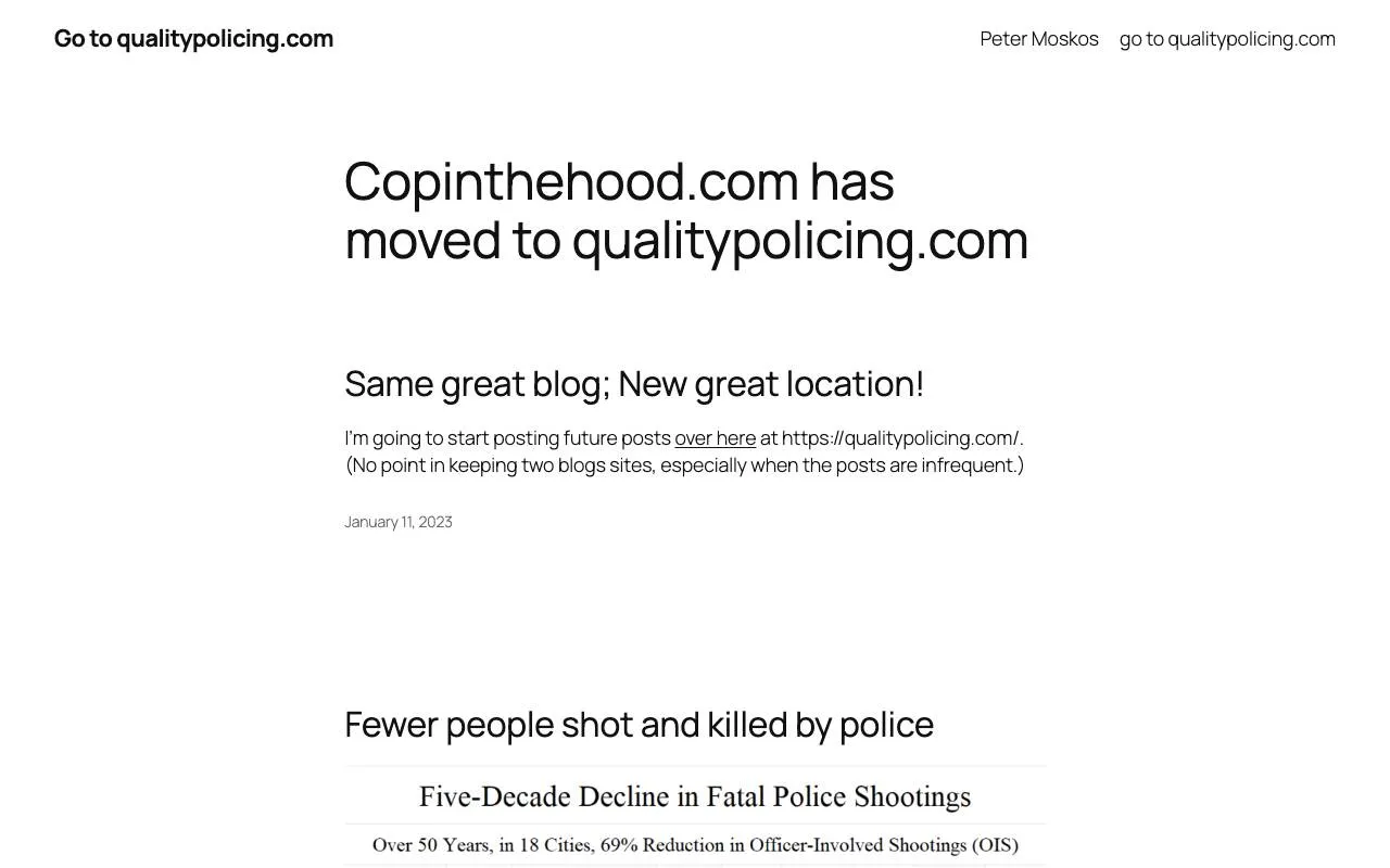 Cop in the Hood — website screenshot