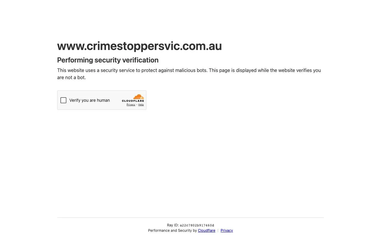 Crime Stoppers Victoria — website screenshot