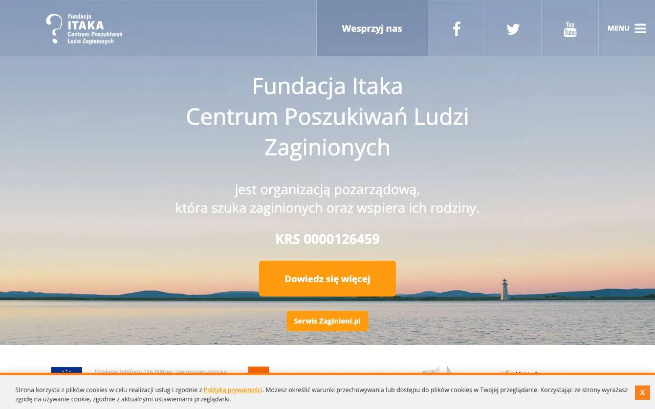 Fundacja ITAKA — website screenshot