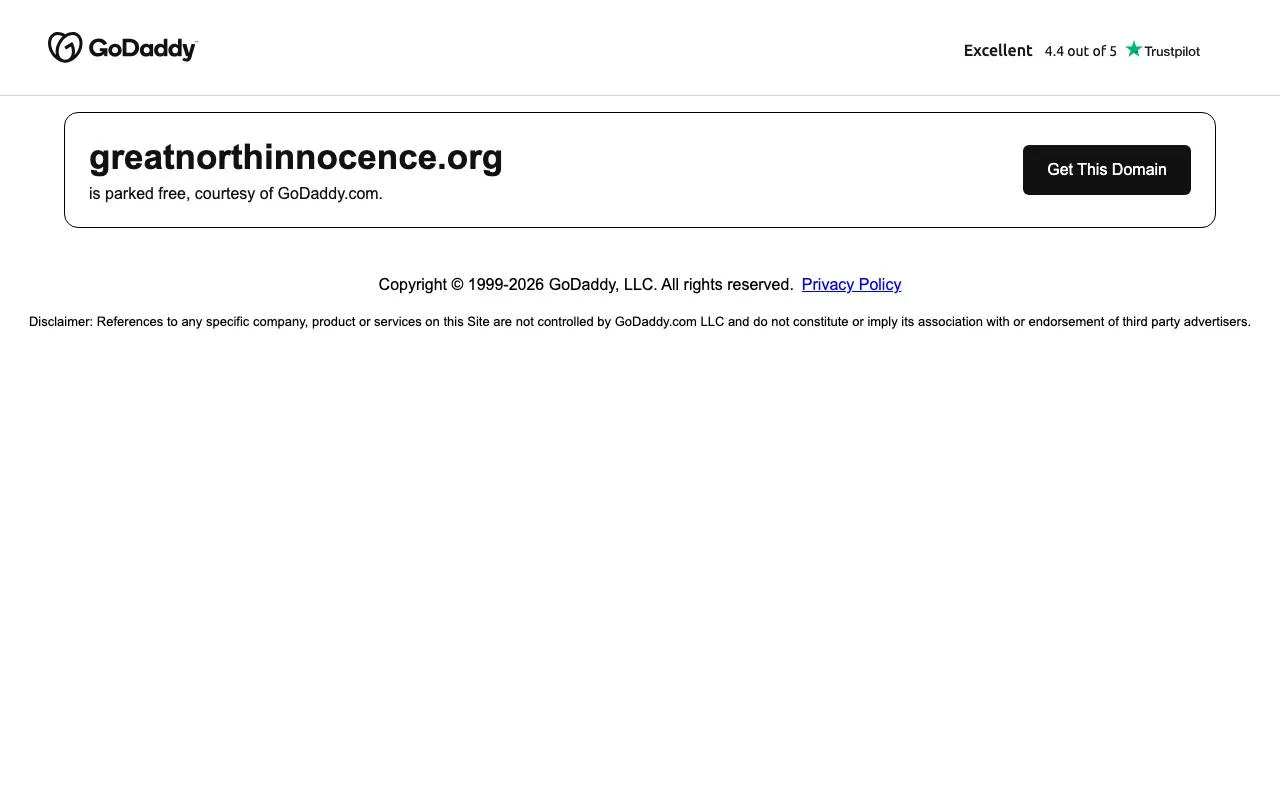 Great North Innocence Project — website screenshot