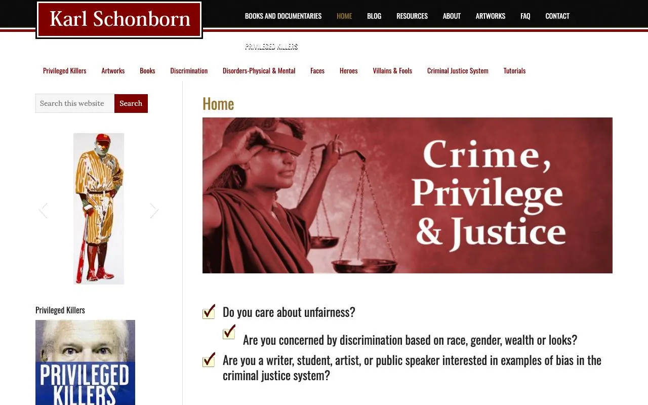 Karl Schonborn — website screenshot